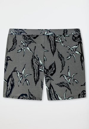 Hose kurz Modal Taschen Blätterprint multicolor - Mix+Relax