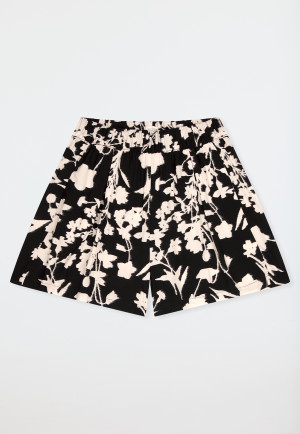 Pants short viscose woven fabric flowers multicolor Mix+Relax