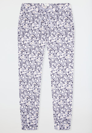 Hose lang Bündchen Blumen multicolor - Mix+Relax