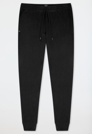 Langere broek met dubbelrib-manchetten, warm, zwart - Mix+ Relax