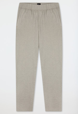 Pantaloni lunghi a costine sottili, jacquard, color taupe brillante - Mix+Relax