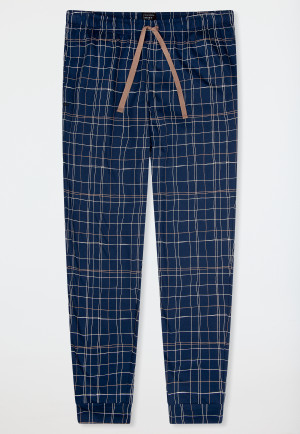 Pantalon long jersey poignet carreaux multicolores - Mix+Relax