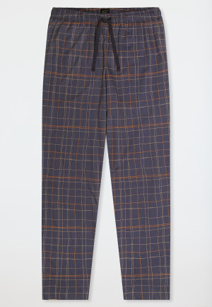 Pantaloni lunghi a quadri grafite stampati - Mix+ Relax
