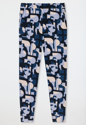 Pants long fashionable print multicolor- Mix+Relax