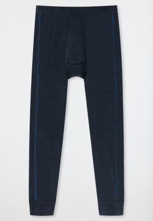 Hose lang Organic Cotton blau meliert - Essentials