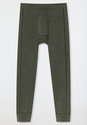 Hose lang Organic Cotton grün meliert - Essentials