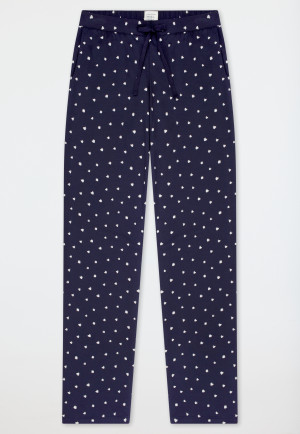 Lange broek stippen donkerblauw - Mix+ Relax