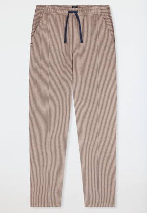 Pantalon long jersey simple rayures nougat - Mix+Relax