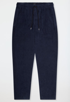 Hose lang Velours nachtblau - Mix+Relax