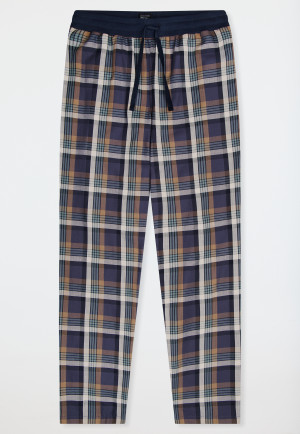 Hose lang Webware graphit kariert - Mix+Relax