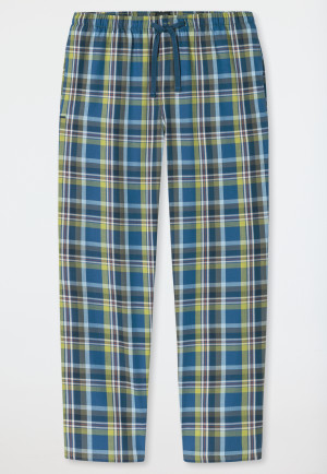 Hose lang Webware oliv kariert - Mix+Relax