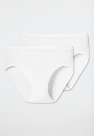 Hipster Brief 2-pack, fine rib white - Original Classics