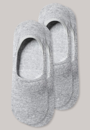 Men's in-shoe socks 2-pack silver - heather gray - Long Life Cool