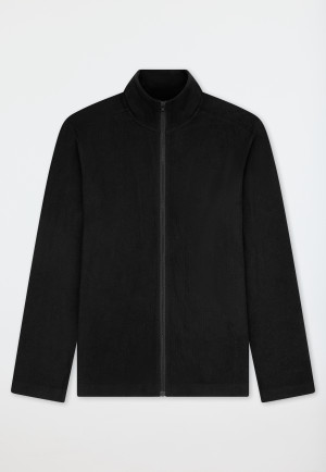 Jas met lange mouwen, dubbelrib, oversized, ritssluiting, warm, zwart - Mix+ Relax