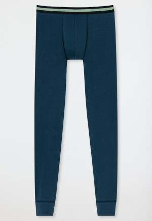 lange Unterhose Organic Cotton Streifen nachtblau - 95/5