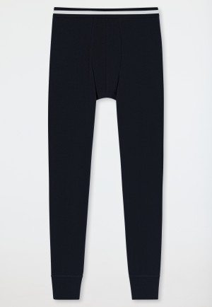 Long underpants organic cotton stripes black - 95/5