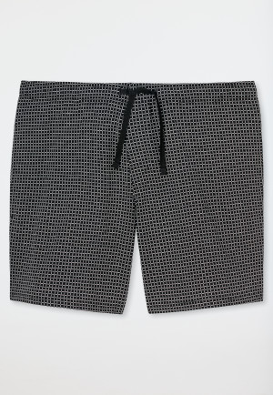 Long boxer shorts jersey black patterned - Mix & Relax