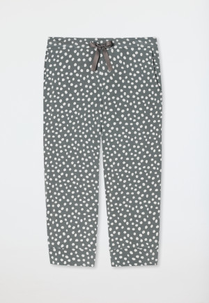 Loungehose 3/4-lang Modal Bündchen Punkte jade - Mix+Relax