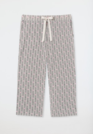 Lounge pants 3/4-length modal graphic print multicolor - Mix+Relax