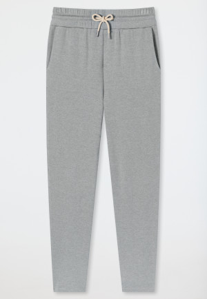 Loungebroek lang interlock grijs-gemêleerd - Mix+Relax