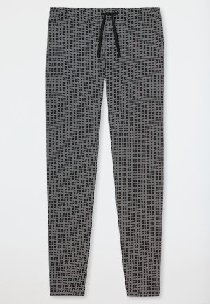 Loung pants long jersey black patterned - Mix & Relax