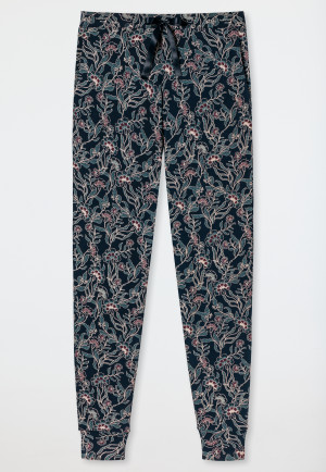 Loungebroek lang modal manchetten met patroon meerkleurig - Mix+Relax