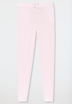 Pantalon d'intérieur long modal bords-côtes rose poudré - Mix+Relax