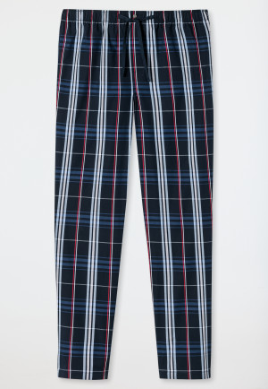 Loungehose lang Webware Organic Cotton kariert mehrfarbig - Mix+Relax