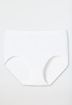 Midi-Slip Feinripp weiß - Luxury