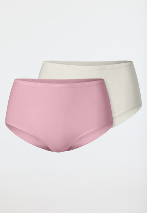 Lot de 2 culottes midi bois de rose/crème - Modal Essentials