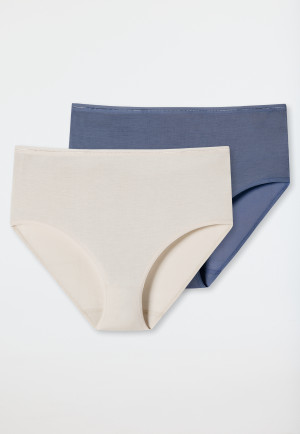 Midi-Slips 2er-Pack sand/blau - Modal Essentials