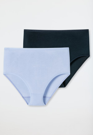 Midi panties 2-pack black/lilac - Modal Essentials