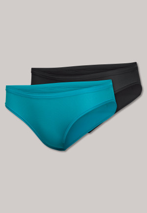 Mini slip 2-pack turquoise/zwart - Active Mesh Light