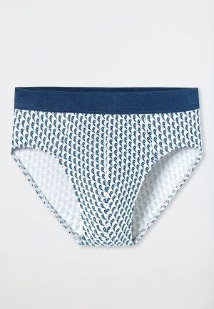 Mini briefs Organic Cotton patterned silver - Comfort Fit