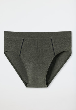Mini slip in cotone biologico con bordino, verde screziato - Comfort Fit