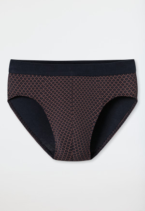 Mini-slip en coton bio brun-rouge - Comfort Fit