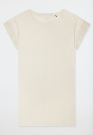Camicia da notte a maniche corte interlock pearl - Modern Allure