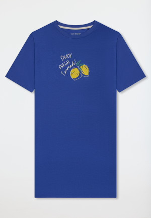 Camicia da notte a maniche corte blu reale - Casual Fashion