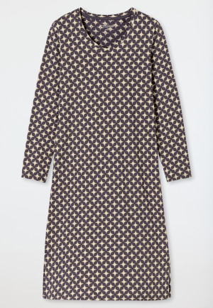 Chemise de nuit à manches longues graphite imprimé - Comfort Essentials