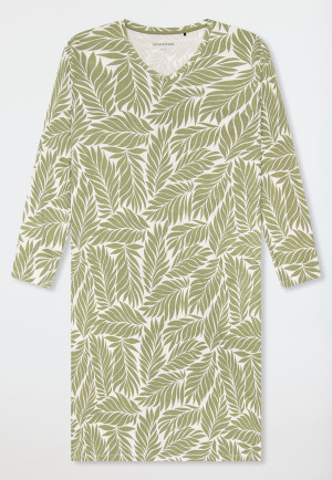 Camicia da notte manica lunga fantasia lime - Comfort Essentials