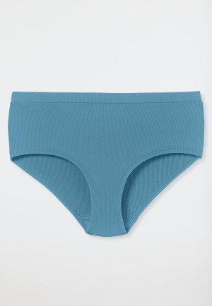 Panty Doppelripp Organic Cotton blaugrau - Pure Rib