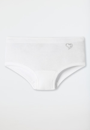 Panty fijnrib wit - Ajourée