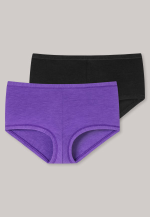 Panty's 2-pack zwart/lila - Personal Fit