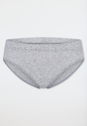 Rio-Slip Doppelripp Organic Cotton grau meliert - Pure Rib