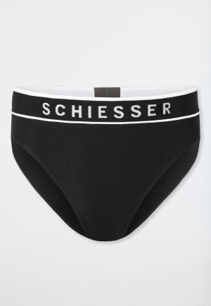Rio-Slip Doppelripp Organic Cotton schwarz - Pure Rib
