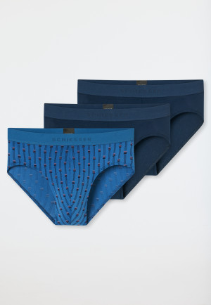 Rio briefs 3-pack Organic Cotton plain/patterned multi-colored - 95/5