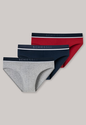 Slips Rio lot de 3 Organic Cotton taille élastique multicolore - 95/5