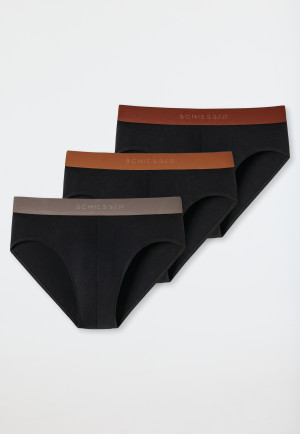 Rio-Slips 3er-Pack Organic Cotton Webgummibund mehrfarbig - 95/5