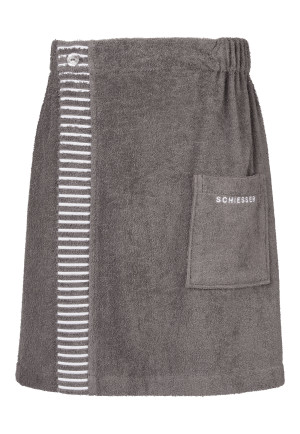 Serviette de sauna à boutons taille unique anthracite - SCHIESSER Home