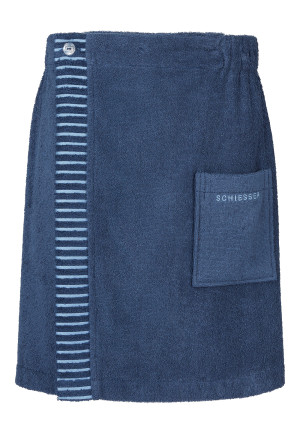 Saunahanddoek knopen één maat marineblauw - SCHIESSER Home